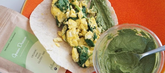 Paleo Breakfast Burrito w/ Green Dream Pesto Recipe