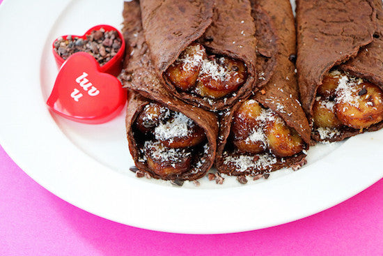 Cacao Magic Crepes with Caramelized Bananas