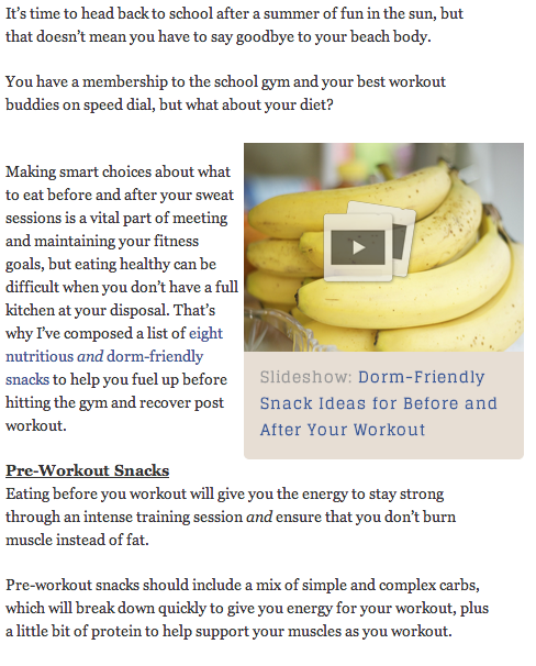 8 Dorm-Friendly Snack Ideas for Before and After Your Workout