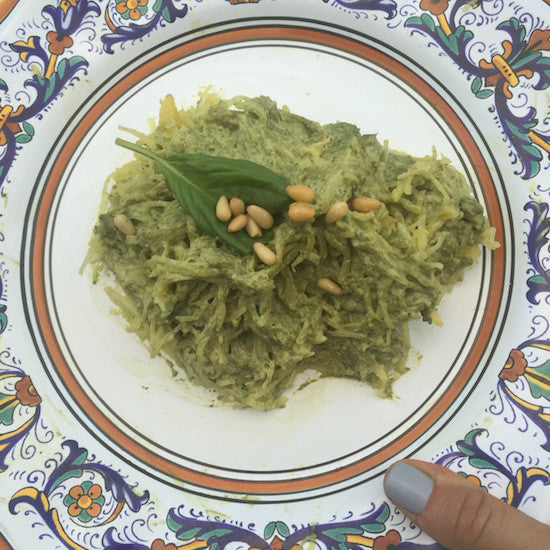 Spaghetti Squash Pesto Pasta